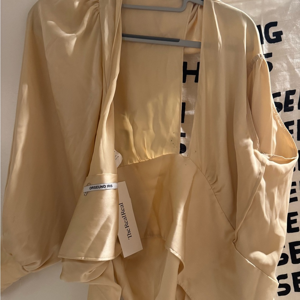 Orseund iris The Garment Cream Silk Blouse
